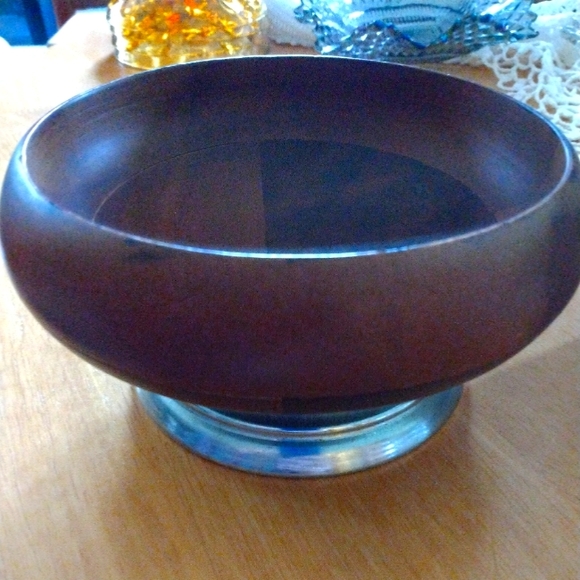 Mid century modern wood serving bowl or small fruit bowl - Picture 1 of 2